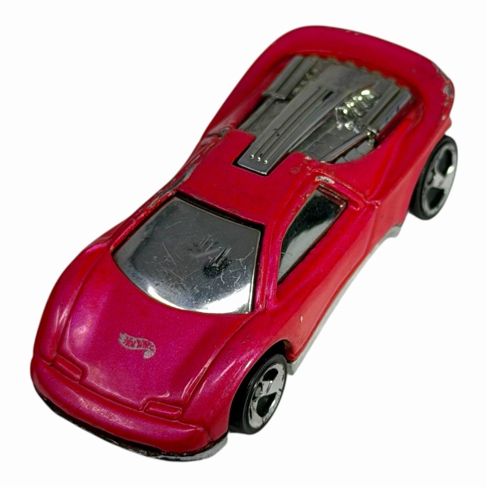 1990 Hot Wheels Red & Chrome 1:64‎ Diecast 2 3/4" Rear Engine Race Car